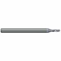 Harvey Tool 0.08 in. Drill dia x 0.38 in. Flute Length Carbide HP Drill for Aluminum Alloys, 3 Flutes FSD0800-C8